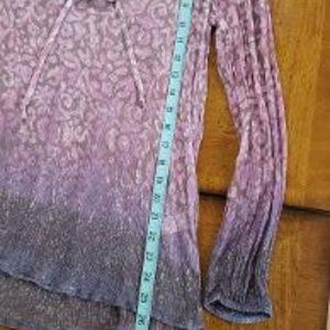 Lucky Brand Long Sleeve Sheer Peasant Blouse